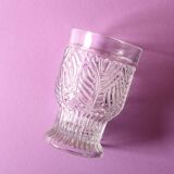 Set of 6 Mid-century Rare Pressed Glass Glasses / Libochovice / 1981