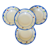 4 deep plates Gien model Bagatelle 210746