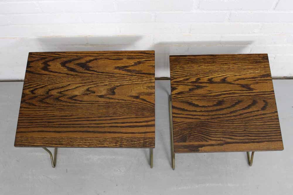 Tables gigognes en bois de teck vintage par Brabantia