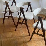 Vintage Danish teak chairs by Kai Kristiansen