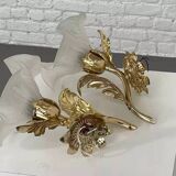 Pair of vintage gold wall lights