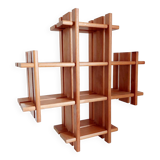 Vintage wooden cruciform shelf