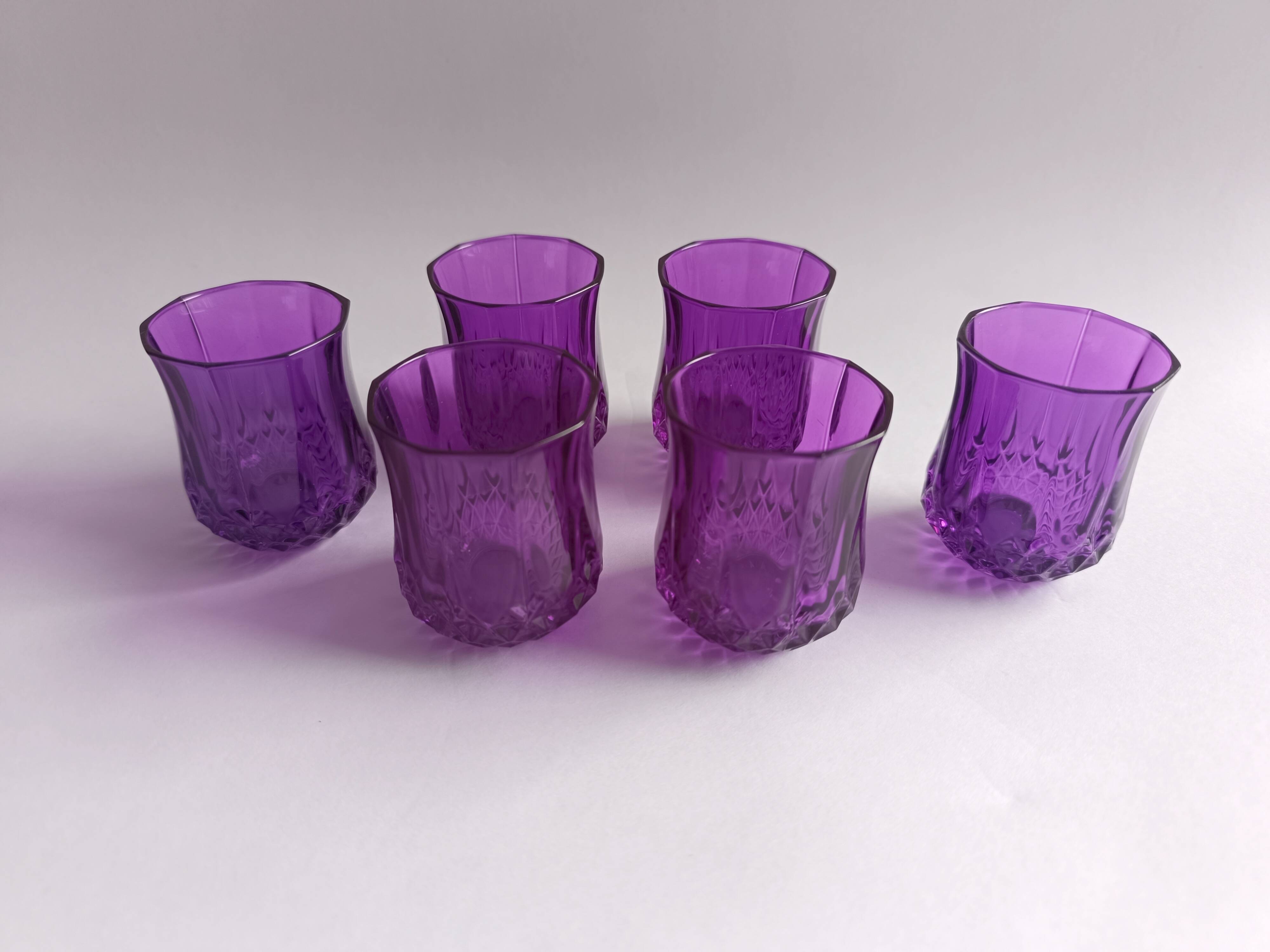 Verres Cristal d’Arques Longchamp violet