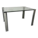Mid Century Modern Regency Ghyczy Glass and Steel dining table or desk
