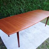 Table à manger scandinave en teck par Aalf Aarseth pour Gustav Bahus
