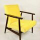 Fauteuil jaune, années 1970