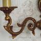 Pair Vintage French Traditional Style Bronze Mid Century Wall Lights 5345