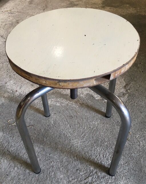 Vintage screw workshop stool