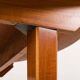 Scandinavian round teak table with hidden extension, 1970s