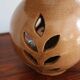 Lattice stoneware lamp