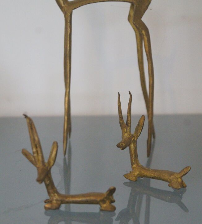 Lot de gazelles en laiton