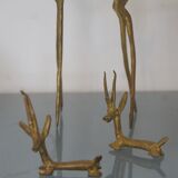 Lot of brass gazelles