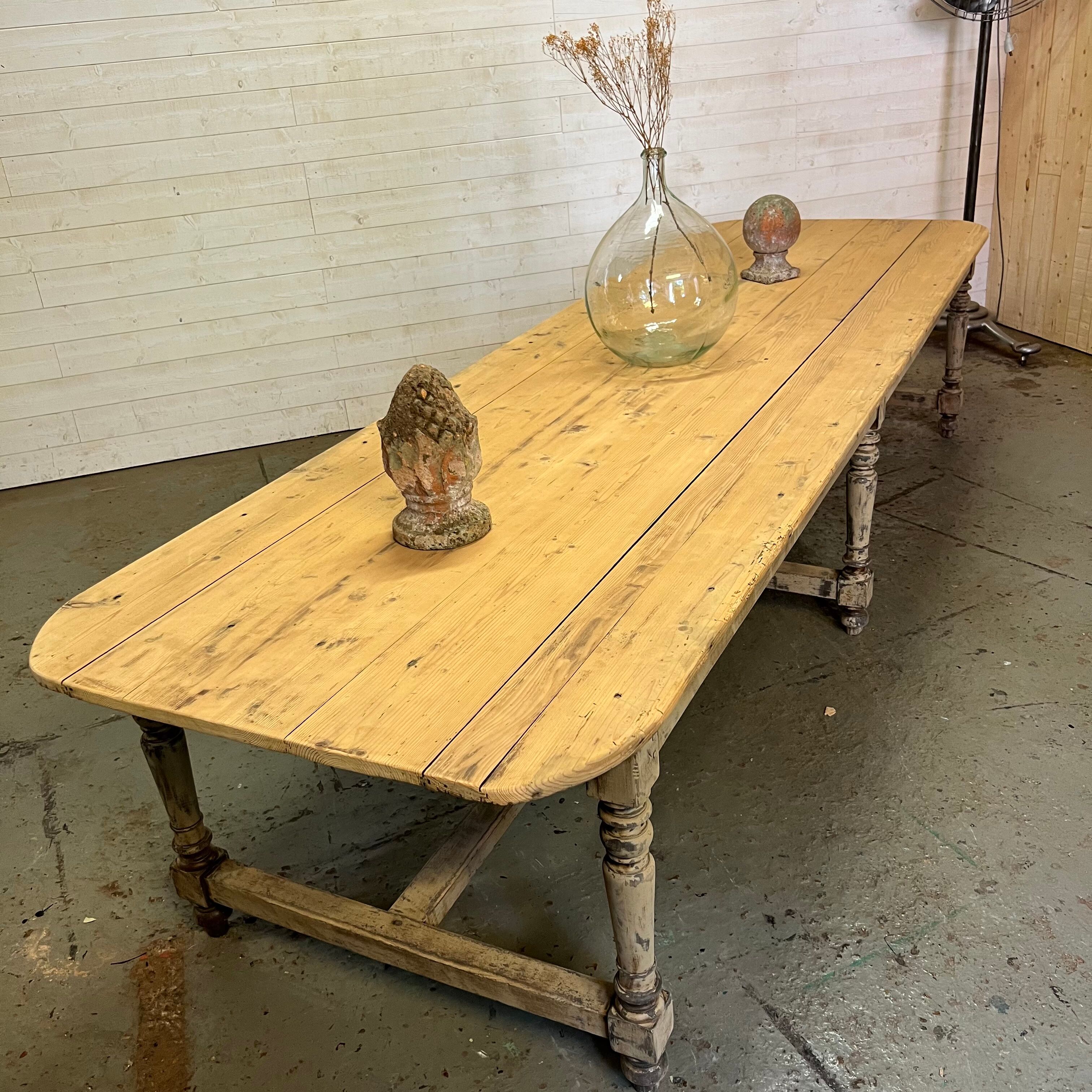 Table de ferme XXL patiné début XX e