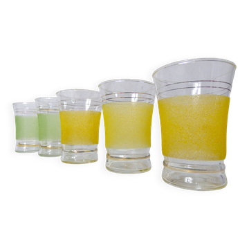 5 granita glasses