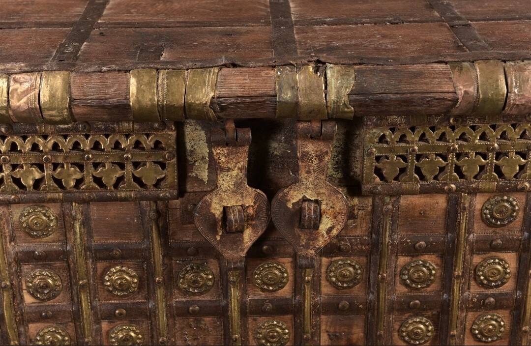 Coffre ancien Inde du sud, 18/19 siècle