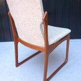 4 Danish chairs in solid treck
