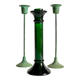 Bougeoirs vintage verre et métal