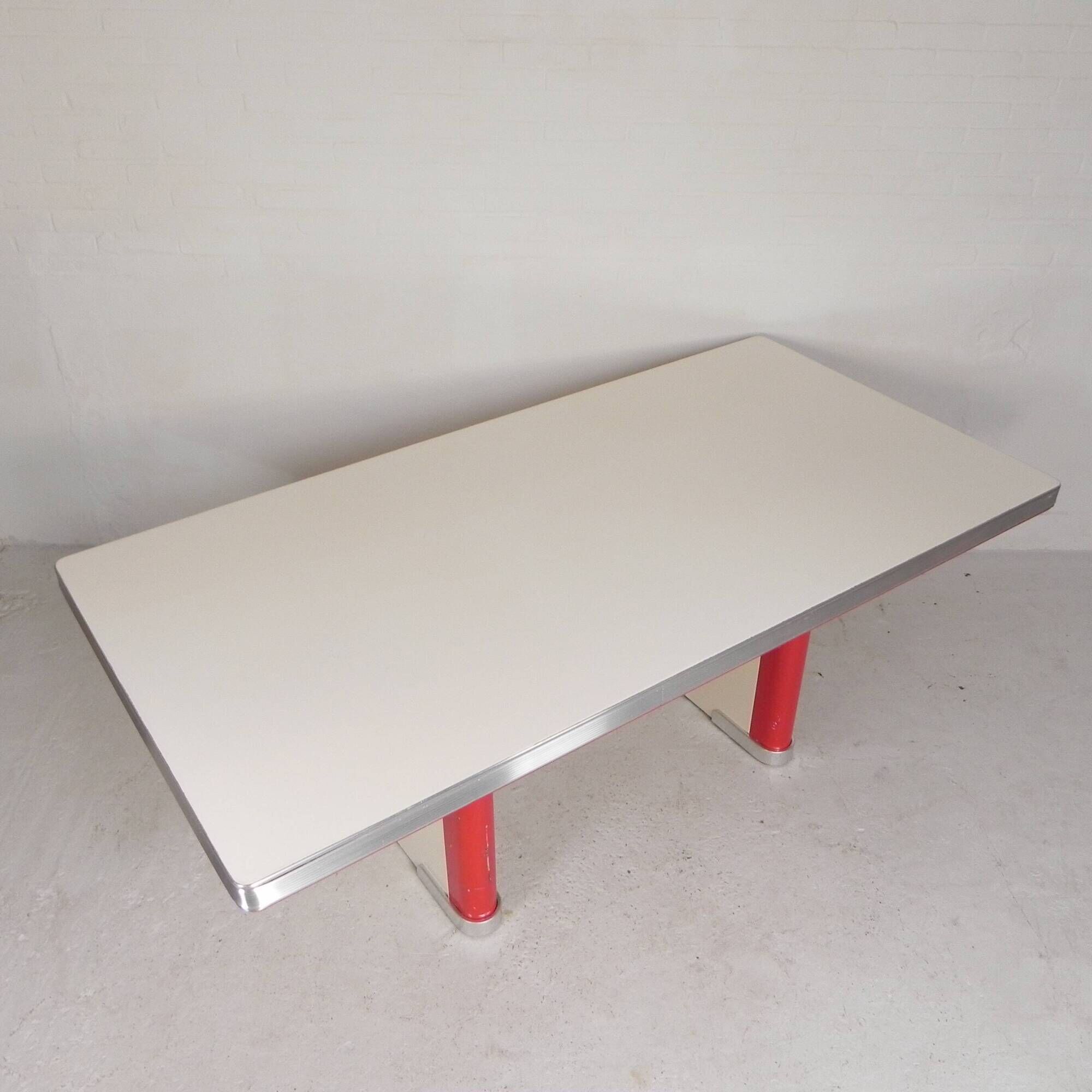 Ahrend Oda dining table desk with aluminium edge, 1950s
