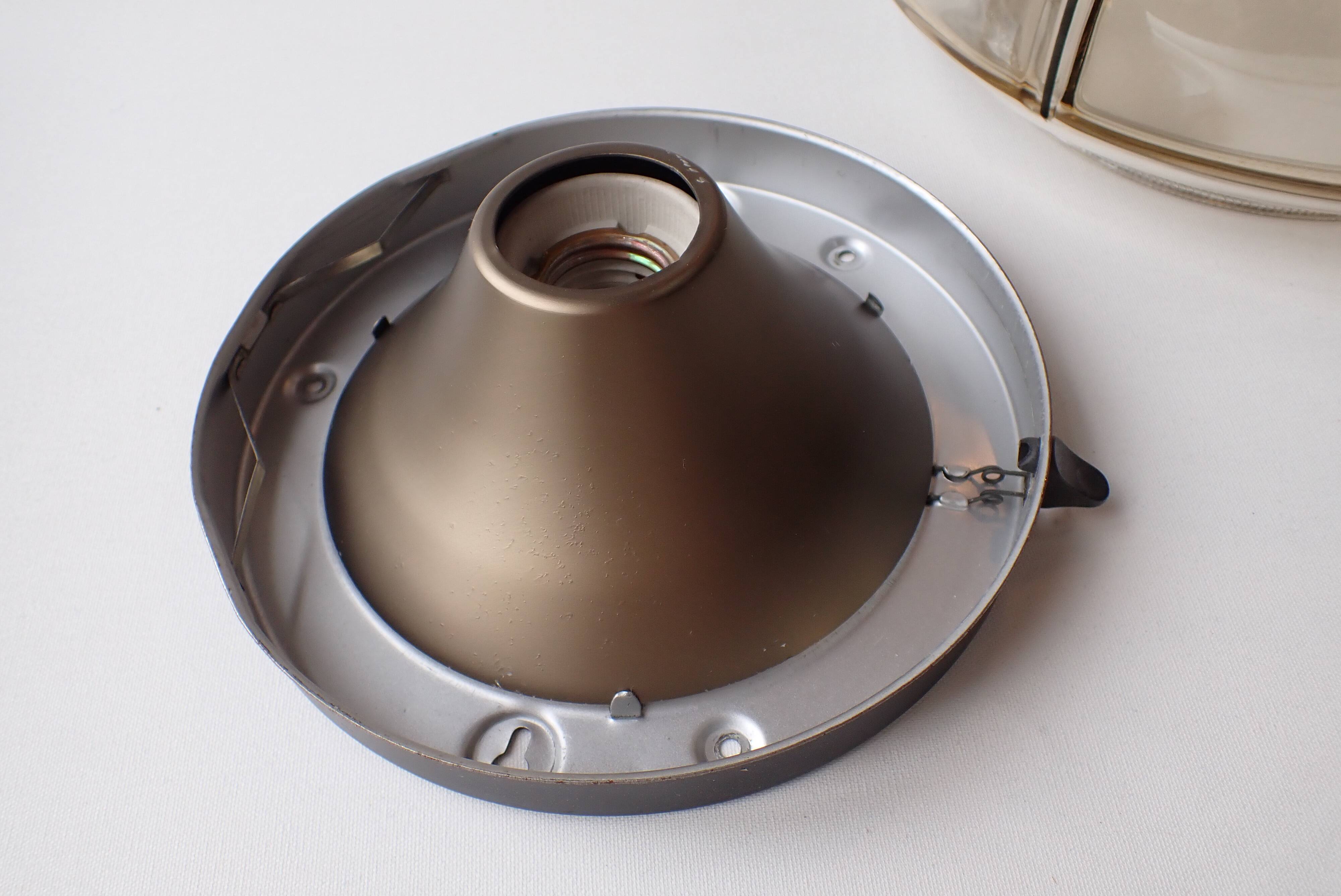 Vintage wall/ceiling light in amber glass / RZB Germany