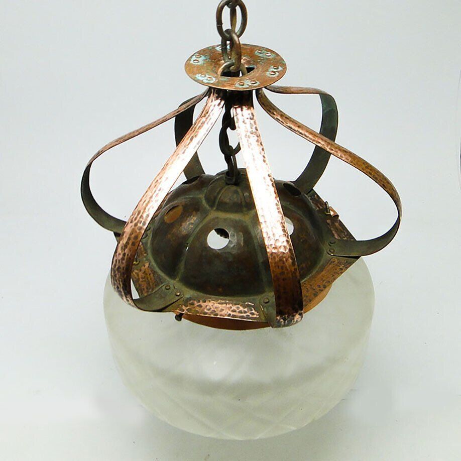 20th century glass pendant lamp, Austro-Hungary, 1890s