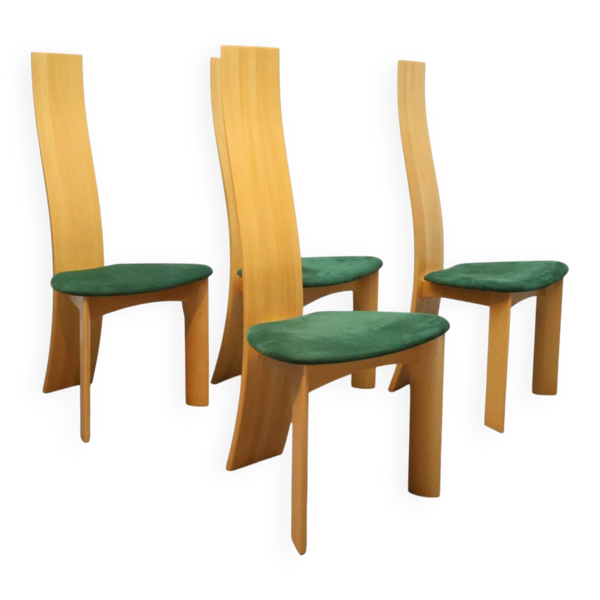 Ensemble de 4 chaises design Iris chair Bob van den Berghe — Beyit