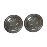 2 dessous de bouteille metal argenté
