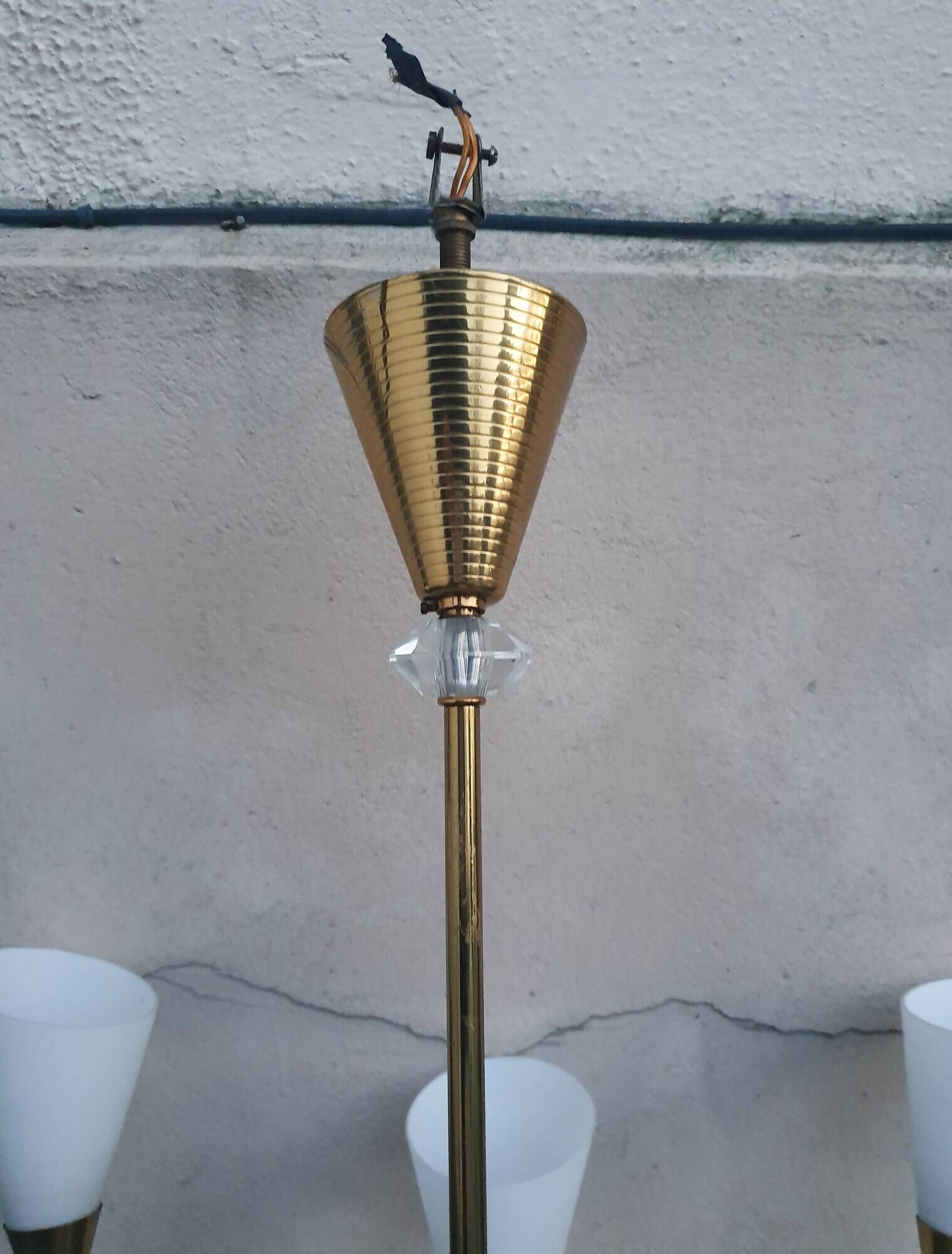 Hanging lamp and sonces "Arum" Arlus, Paris, 1957, modernist, creation Jean Royère