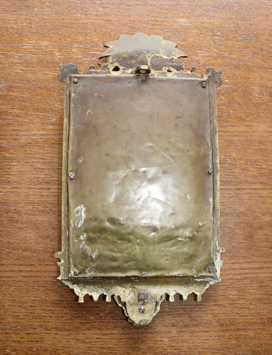 Paire de miroirs biseautés en bronze louis XIV
