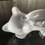 Vide poche chat en cristal dépoli