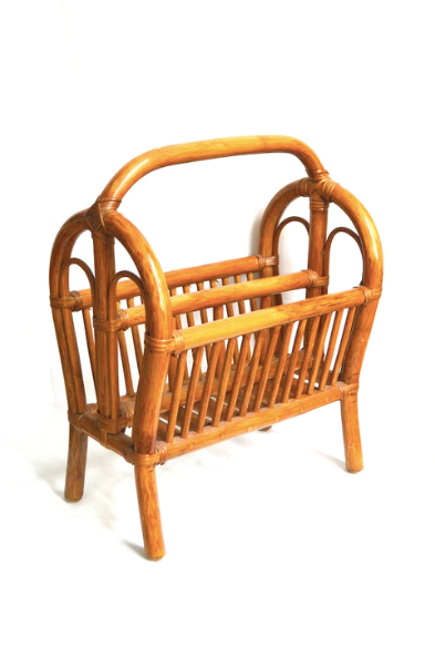 Rattan magazine holder
