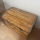 Vintage wooden toy chest trunk