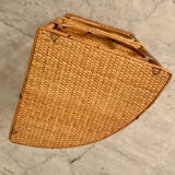 Rattan corner shelf