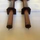 Pair of old candlesticks pic wooden candle