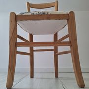 Country chair in blue toile de Jouy