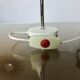 Small Italian lamp with a ball joint, chrome metal and lacquered metal, 60s 70s.