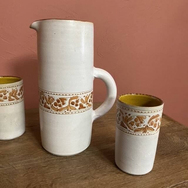 Ceramic orangeade and coffee set