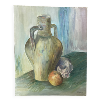 Oil on canvas, Still life, signed Cassin