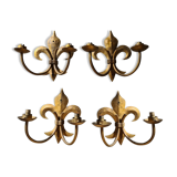 Appliques en laiton fleur de Lys