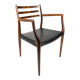Danish Modern roosewood and leather Mod. 62 Niels Møller chair, 1962