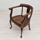 Scandinavian armchair, original condition, leather, oak wood, 1950s,