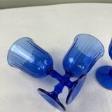 Blue stemmed glasses