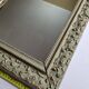 MIroir ancien de style Louis XV en stuc et bois patiné 58x43 cm