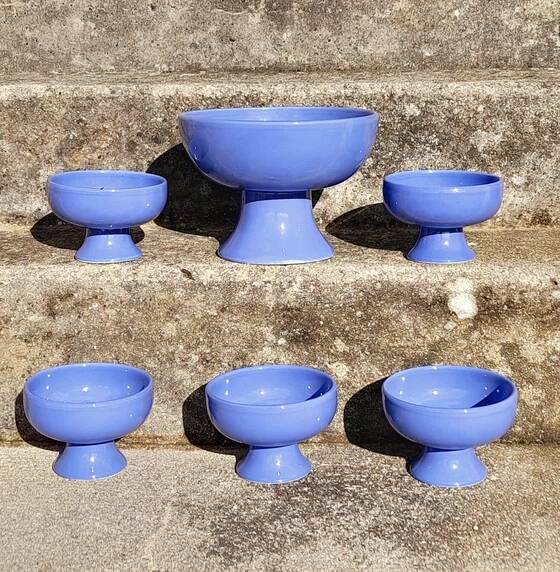 Ceramic bowls, dessert service, 1980