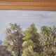 Oil painting on Isorel - Hilly countryside landscape Signed H Pages 1969