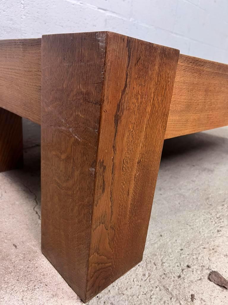 Sturdy wooden vintage coffee table