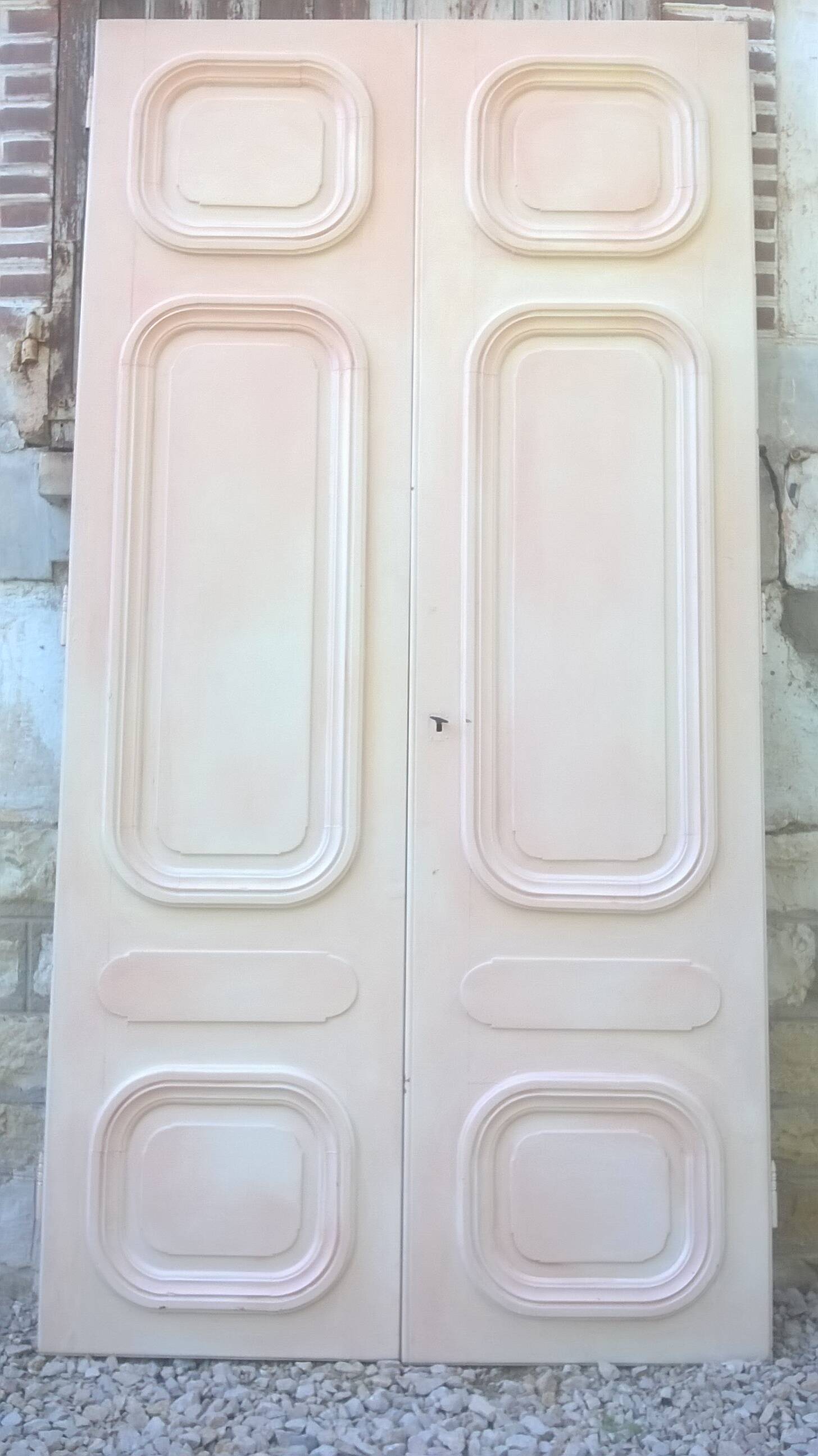 Set of large double doors for old molded cupboards