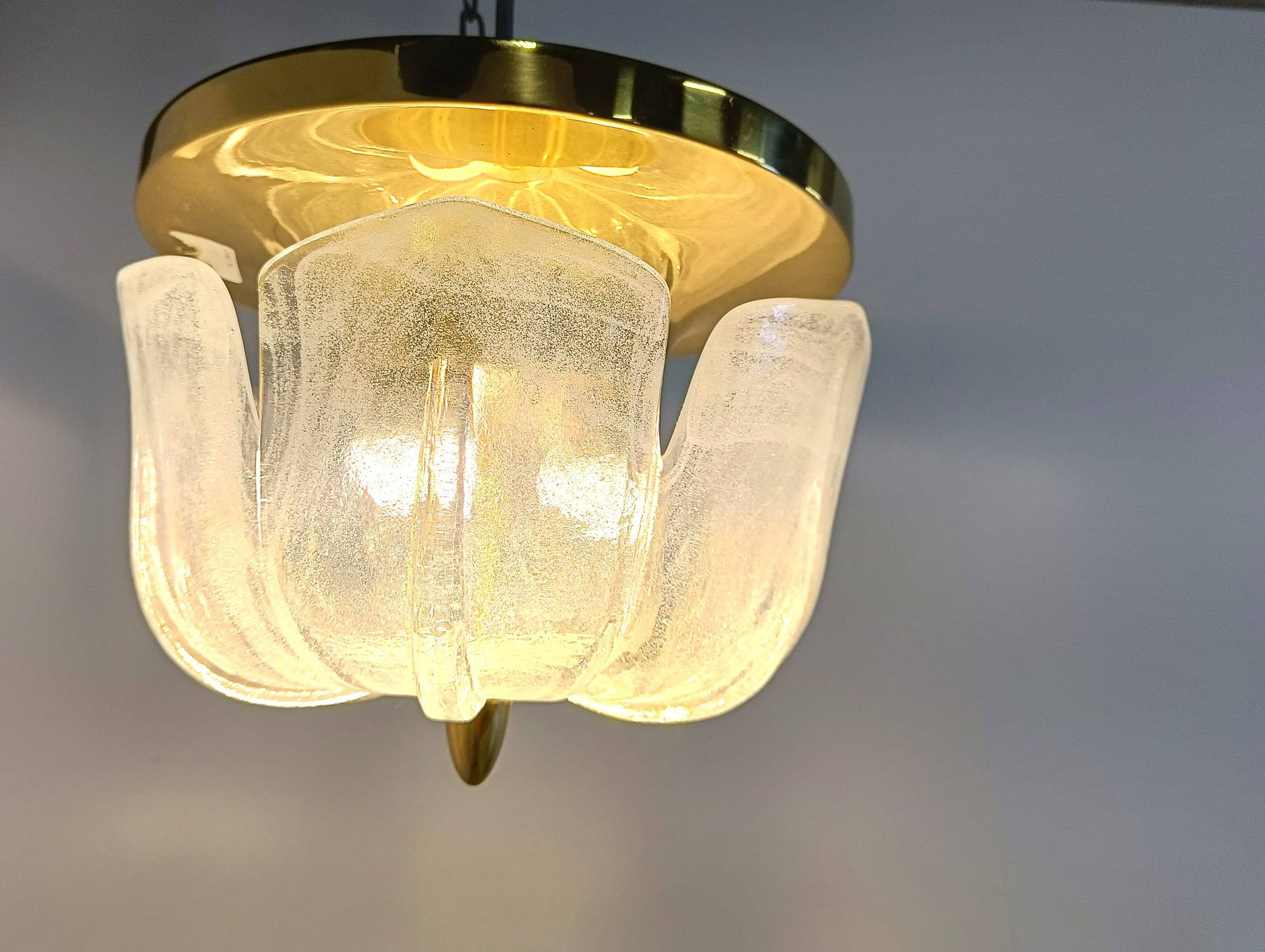 Lustre vintage de Glashutte Limburg, 1960