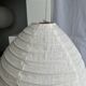 Suspension en rotin et lin naturel japonisante en forme de goutte