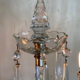 Pair of girandoles in cut crystal