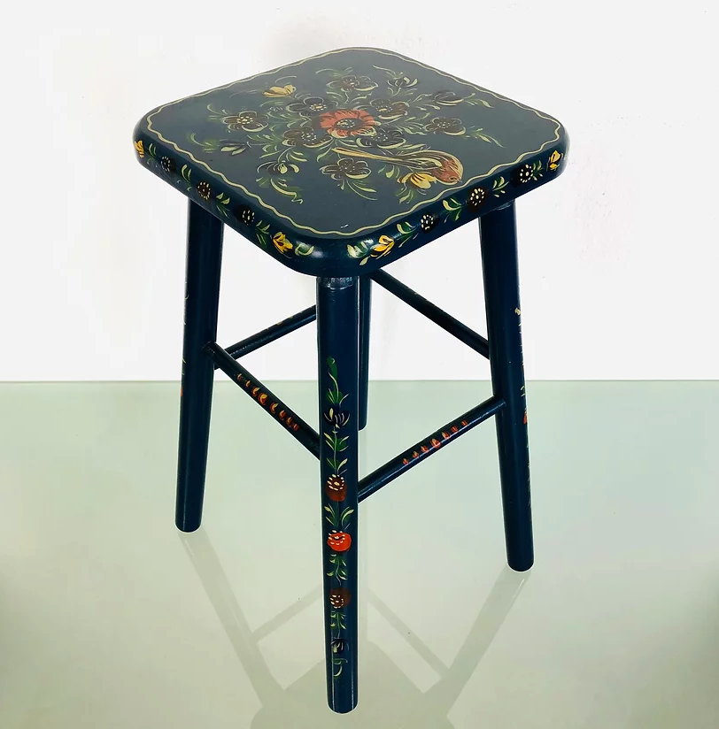 Painted vintage stool